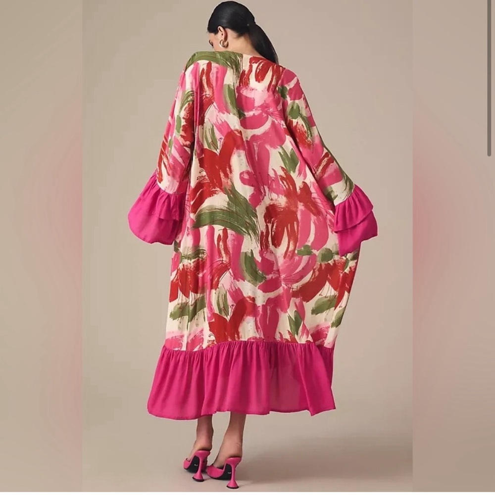 Anthropologie Bel Kazan printed floral Duster / Kimono